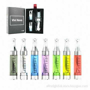 Newsest T2 Clearomizer with Metal Drip Tips, 2.4mL T8 Clearomizer for Electronic Cigarette